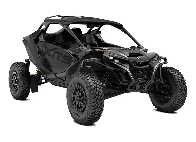 ORV-MY26-Maverick-R-Xrs-MillNT-Triple-Black-0007ATB00-Studio-34FR-NA